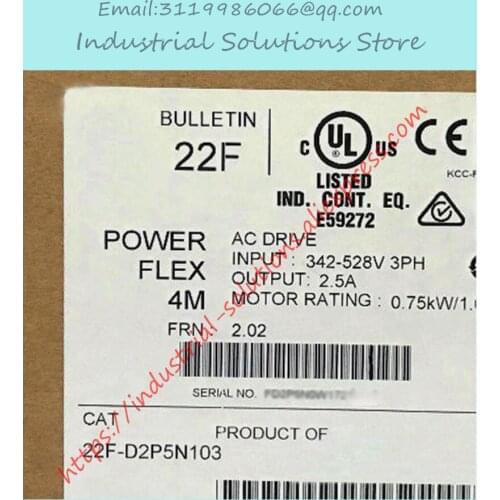 New 22F-D2P5N103 22F-D2P5N1O3 Industrial Control Frequency Converter