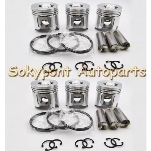 New STD H07CT Cylinder Piston And Piston Ring Kit For Hi-no Excavator Engine