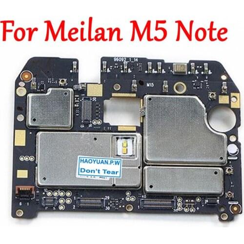 Full Work Unlock Mobile Electronic Panel Motherboard Circuits Flex Cable For Meizu Meilan M5 Note 5 Note5 MB Plate