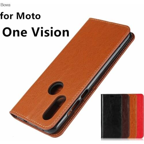 Deluxe Wallet Case for Motorola Moto One Vision premium leather Phone Case Flip Cover for Moto One Vision Bags
