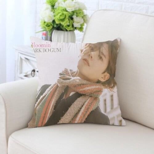 Park Bo Gum Printed silk Pillowcases Square Zippered Home Decorative Pillow Cover Wedding Custom Gift For Two Sides