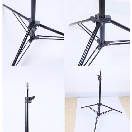 Photo Foldable Studio Photography Light Flash Stand Support Three Flash Tripod 2M Light Stand Tripod With 1/4 Screw Head