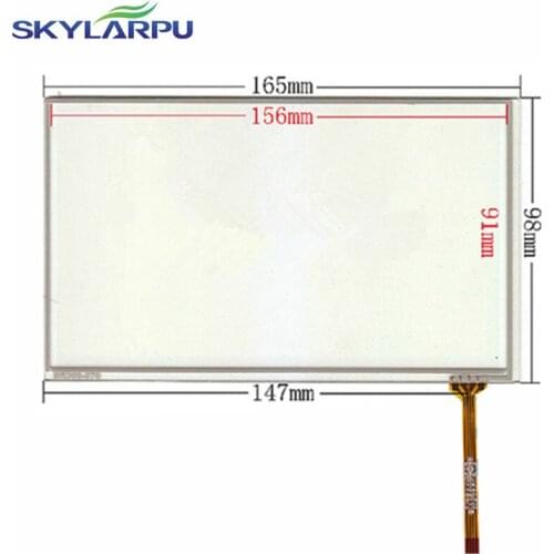 Skylarpu New 7" inch 4 wire Resistive Touch Screen Panel 165*98mm touch screen digitizer panel free shipping