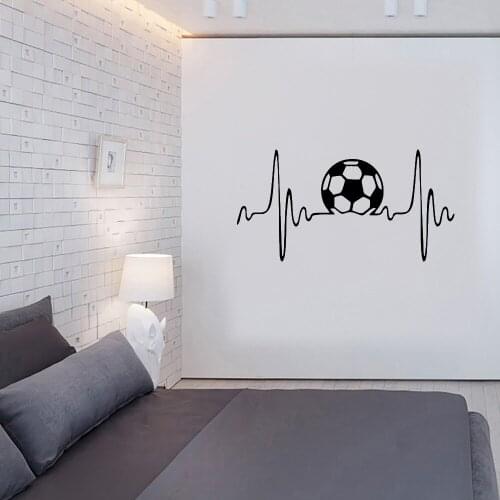 Modern Football Wall Decal Decor For Living Room Bedroom Gym Removable Wall Decoration Murals Removable Vinyl ov717