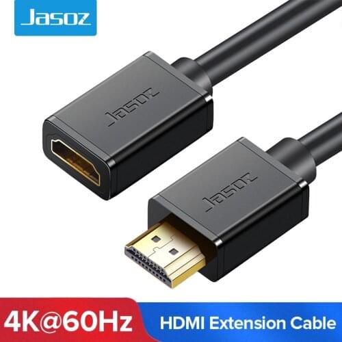 Jasoz HDMI Extender 4K 60Hz HDMI Extension Cable HDMI 2.0 Male to Female Cable for HDTV Nintend Switch PS4/3 HDMI Extender 1m 3m