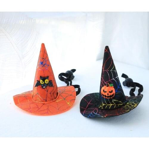 Halloween Series Pet Decoration Jewelry Accessories Pumpkin Bat Ornaments Cat Cute Hat Dog Fashion Dress Up Items Pet Products
