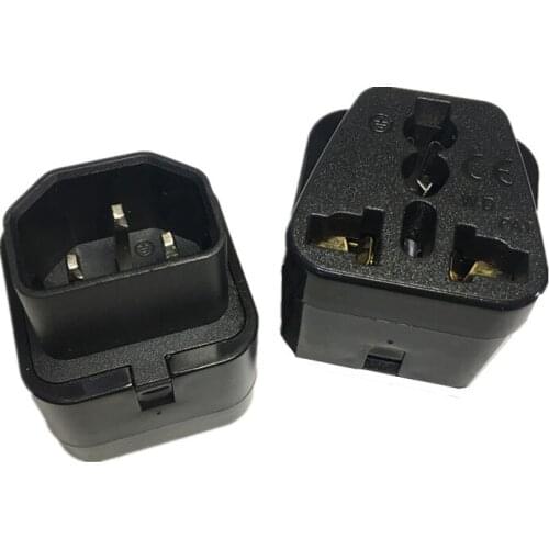 Universal black white copper abs 250v 10a AC electrical standart IEC 320 C14 PDU adapter power plug C13 Converter connector