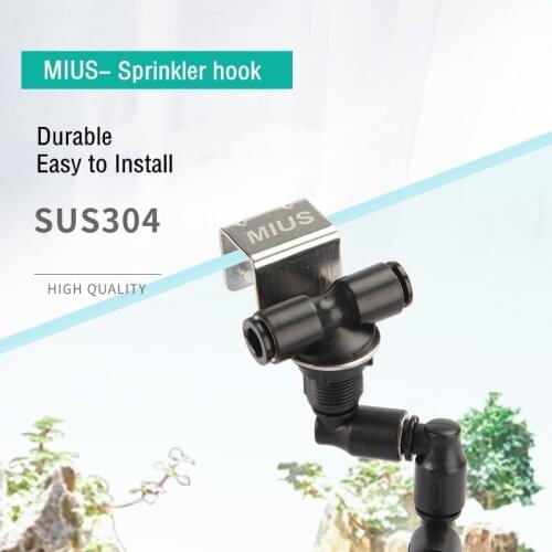 Stainless Steel Misting Sprinkler Hanger Wall Mount Durable Sprinkler Glass Hook Terrarium Greenhouse Fog Mist System Accessorie