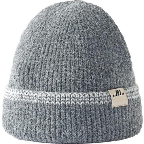 2021 Women HAT Knitted Winter Warm Cap Female Hip Hop Solid Color Cotton Knitting Muts Curled Coarse Wool Multicolor Big HAT