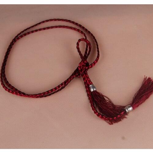 Female All-Match Knotted Decorative Waist Chain Tassels Waistbands New Waist Rope Women Knitting Weave Waist Belt