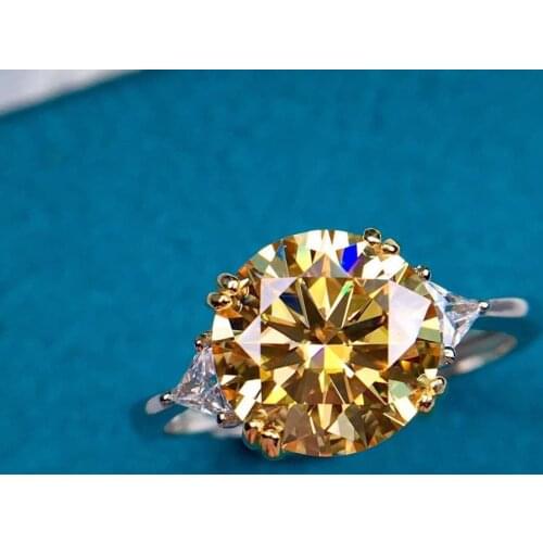 Solitaire 3ct Topaz Promise ring 925 Sterling silver Engagement Wedding Band Rings for women Bridal Luxury Finger Jewelry Gift