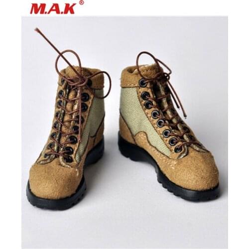 1/6 Scale Male Combat Shoes Boots Model Fit For 12" Action Figure Doll In Stock Black Shoes