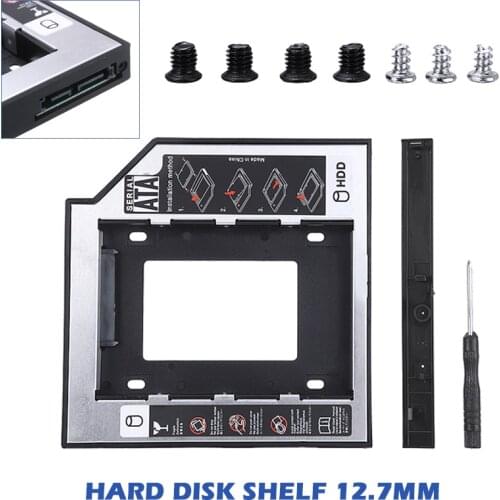 For Lenovo Laptop Notebook 12.7mm Optical Hard Drive Bay Box HDD SDD CD/DVD Tray Bracket Holder Case Semi-aluminum