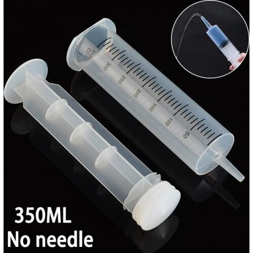 1pc Large Plastic Capacity Syringe Needle Disposable Measuring Syringe 350ml Practical Feeding Inlet Pump Oil Accessories