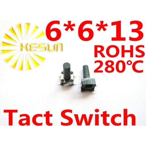 1000PCS 6X6X13 SMD Tactile Tact Mini Push Button Switch Micro Switch Momentary ROHS