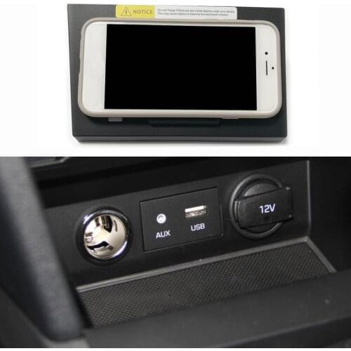 10W car wireless qi charger wireless mobile phone charger fast charging plate accessories for Hyundai Elantra 2018 for iPhone 8