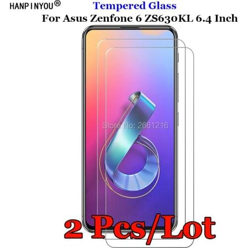2 Pcs/Lot For Asus Zenfone 6 ZS630KL 6.4" Tempered Glass 9H 2.5D Premium Screen Protector Film For Asus Zenfone 6 ZS630KL
