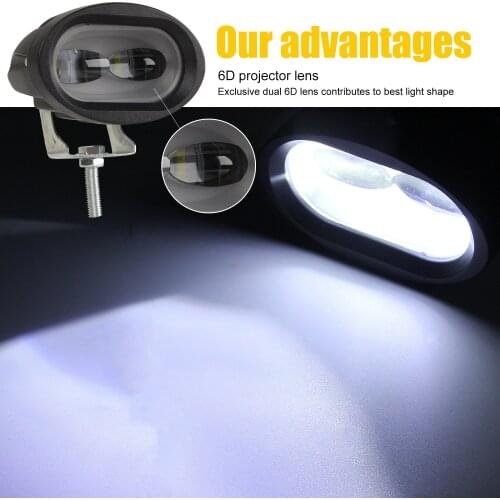 2Pcs Led Headlight Led Motorcycle Driving Lights Spot Beam 4'' 20W Fog Auxiliary Lights Work Pods For Trucks Cars Jeep Off Road