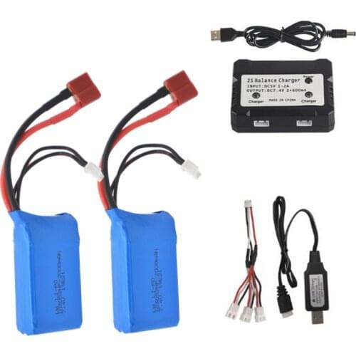 7.4V 2000mah 25C LiPo Battery For wltoys A959-B A969-B A979-B K929-B Drone Battery 144001 Remote Control Cars Helicopters