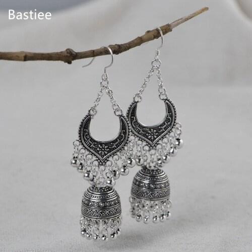 Bastiee Earings Fashion Jewelry Flower 925 Sterling Silver Earrings Gifts For Women Drop Earrings Vintage Jade Silver
