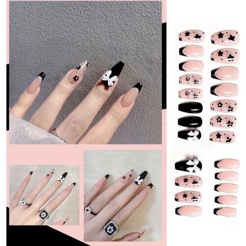 Ice Penetration ABS Wearable Fake Remove Knots Seamless Nails for Female