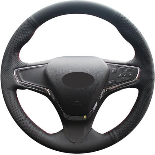 Hand-stitched Black PU Faux Leather Car Steering Wheel Cover for Chevrolet Cruze 2015 Volt 2016 2017 New Cruze