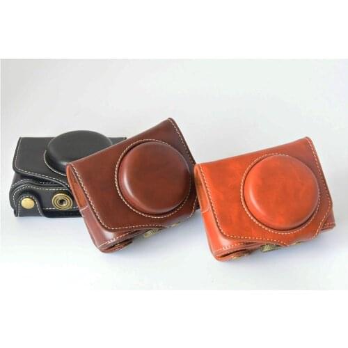 PU Leather Camera Cover Case With Strap For Canon Powershot G7X G7X mark 2 G7X II G7X2 G7X3 X7XIII Camera Bag