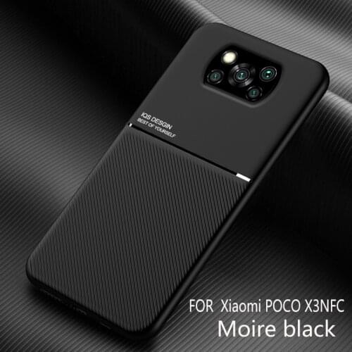 For POCO X3 NFC X3 Pro X2 M2 M3 Case Frosted Stripe Leather +Silicone Camera Pertection Cover For Redmi K30 Note 9s 9Pro