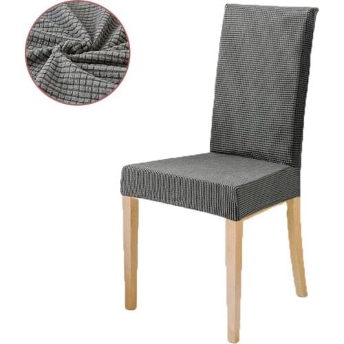 Polar fleec Chair Cover Quality Thicken knitting Elastic Slipcovers Chair Covers For Dining Room Kitchen Wedding Banquet Hotel