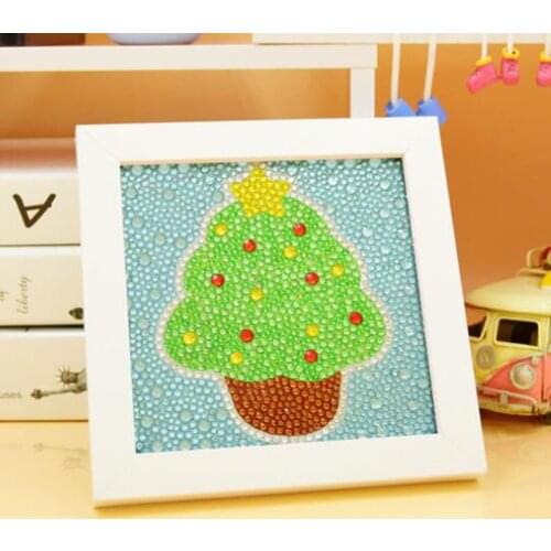 Diy 5D Diamond Painting Mini Christmas Tree Full Embroidery 3 Size Shining Diamond Rhinestone 15*15cm Painting Children Handmade