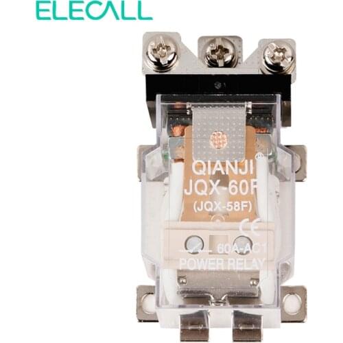 ELECALL Brand New 1Piece JQX-60F 1Z 60A AC220V Power Relay Coil Electromagnetic Relay