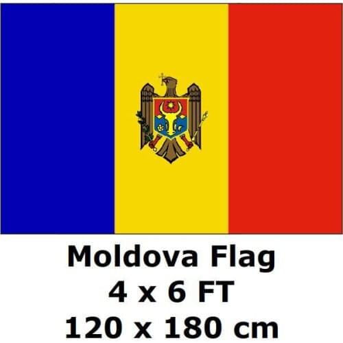 Moldova Moldavian Flag 120 x 180 cm 100D Polyester Large Big Flags And Banners National Flag Country Banner
