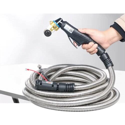 16mm2 Stainless Steel Cover Gas and Electric Cable Separate Long Life HF Pilot ArC Plasma Torch P-80 P80 5 meters M16 x 1.5mm