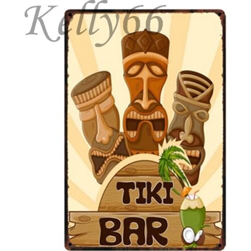[ Kelly66 ] TIKI BAR HOMOR TIN SIGNS Metal Craft Y-1535