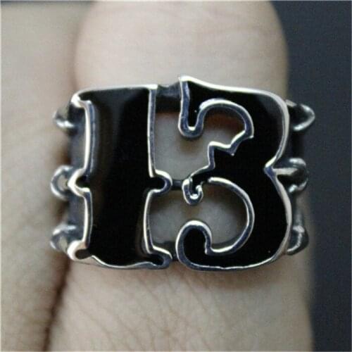 1pc Newest Design Punk Number 13 Claw Ring 316L Stainless Steel Cool Man Hot Popular Lucky 13 Ring