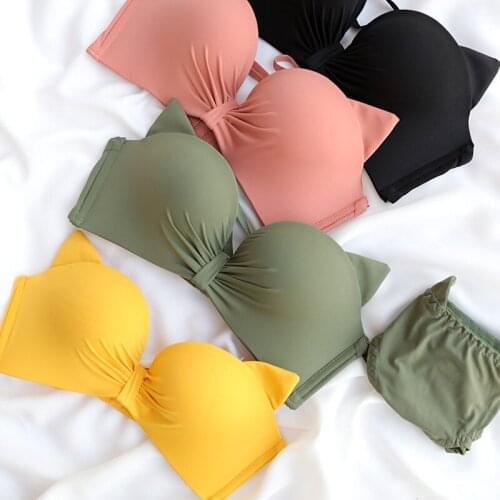 Cat ears underwear women no steel ring small breasts sexy gather women bra set