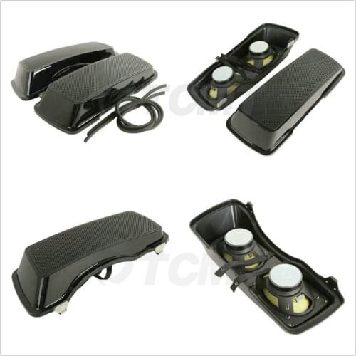 Motorcycle Dual 6"x9" Speakers Saddlebag Lids For Harley Touring Road King Glide Electra Glide 1994-2013