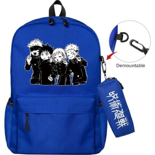 Jujutsu Kaisen Nylon Knapsack Casual Student High Quality Travel Schoolbag Laptop Bag Zipper Backpack Boys Girls Bookbag
