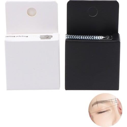 2021 New White Black Microblading Mapping String Permanent Women Makeup Pre-Inked Eyebrow Marker Thread Brow Positioning Tool
