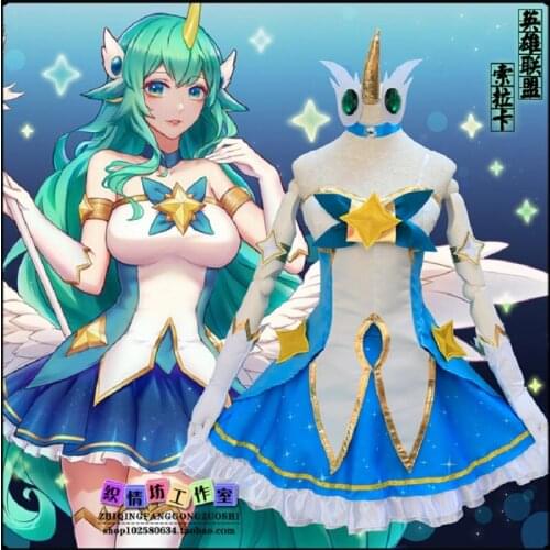 2021 New Hero magic girl lol cosplay star mom Soraka cos clothing game costume LLL