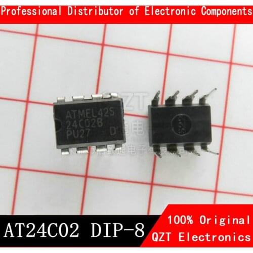 10PCS AT24C02 24C02N DIP8 24C02BN 24C02 DIP-8 New and Original IC Chipset