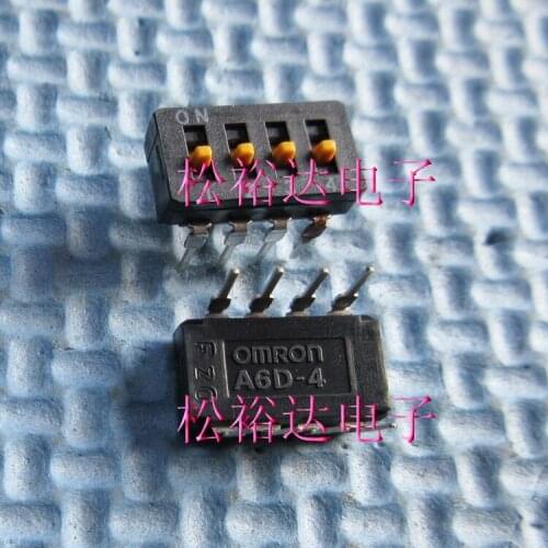 Original new 100% A6D-4103 4 bit code switch spacing 2.54mm