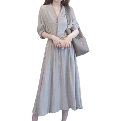 Dress female spring and summer new style slim show thin in long skirt blouse