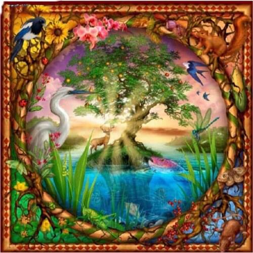 Full pasted Square/round Drill 5D DIY Diamond Painting Fantasy landscape 3D Embroidery set Cross Stitch Mosaic Decor gift AS704