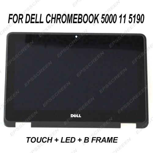 11.6" LCD Touch Assembly for Dell Chromebook 5000 11 5190 Screen with Frame WXGA Digitizer display educational notebook panel