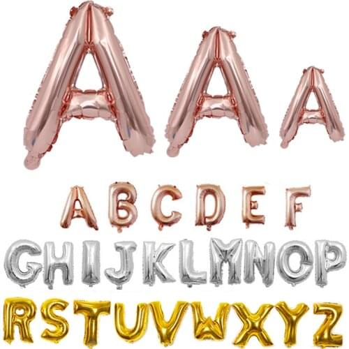 16 32 40 Inch Happy Birthday Balloons Alphabet Name Foil Letter Balloon Wedding Baby Shower Party Decorations Supplies Kid Toy