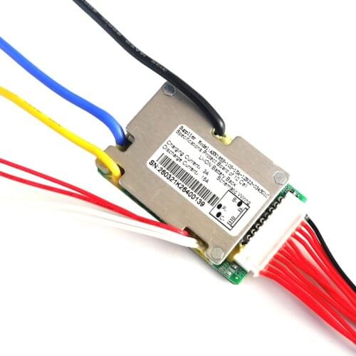 36V lithium ion battery protection circuit 10S 36V/37V 15A BMS With ON/OFF switch size L65*W40*H10mm