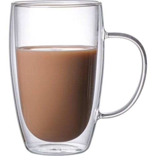 Mugs For Coffee Beer Glass Home Heat-resistant Durable High Quality Insulation Double Layer Desktop Decor Creative Water Cup