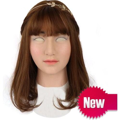 Transgender Latex Mask Realistic Skin Crossdresser Silicone Shemale Latex Sexy Cosplay for Male Real Halloween Party Supplies