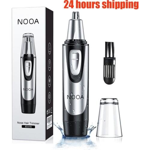 NOOA Portable Electric Trimmer For Nose Ear Hair Men Personal Care Safe Durable Electric Ear Nose Hair Razor Trimmer LED Lights